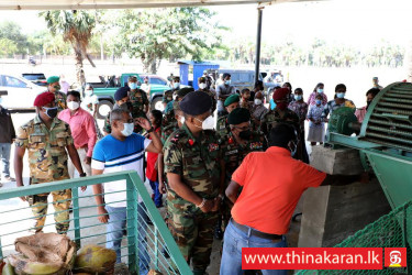 தேங்காய்கள் சேகரித்தல், ஏற்றுமதி செய்தல் நிலையம் திறப்பு-Commander Security Force Jaffna Declared Open the Coconut Collecting and Export Centre