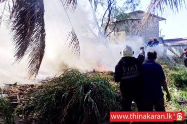 மட்டக்குளி படகு கட்டும் வேலைத்தளம் ஒன்றில் திடீர் தீ-Mattakkuliya Boat Workshop Fire