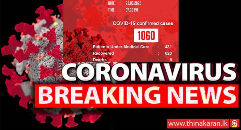 இன்று இதுவரை 5 பேர் அடையாளம்; கொரோனா தொற்றியோர் 1,060-5 More COVID19 Cases Identified-Total Up To 1060