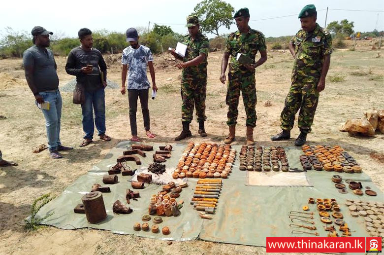 புதுக்குடியிருப்பு பகுதியில் கிளேமோர் குண்டு, 109 மிதிவெடிகள் மீட்பு-Explosives Found at Pudukuduirippu